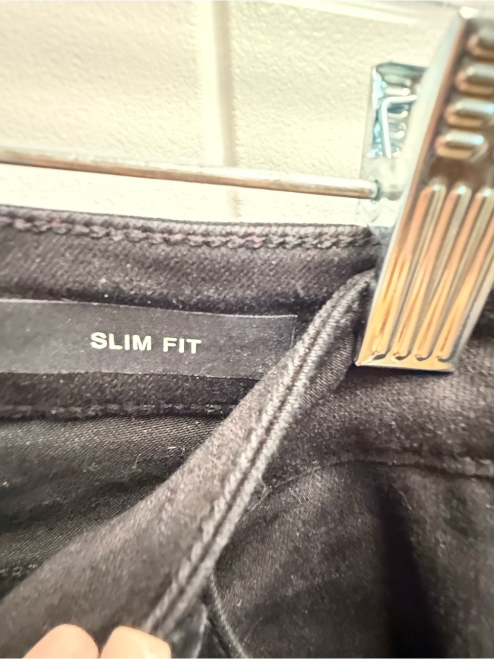 Womans Judy Blues Black Straight Leg Distressed And Raw Hem Size 7/28 Like New - Picture 11 of 11